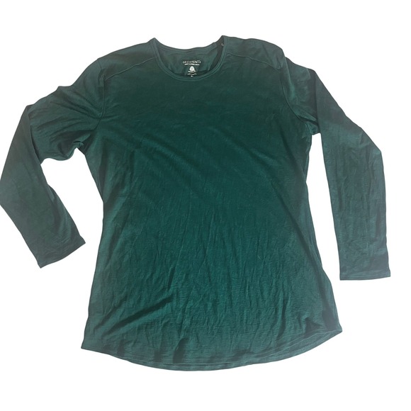 Segments Womens XL Forest Green Merino Wool Long Sleeve Crew Neck Base Layer - Picture 2 of 8